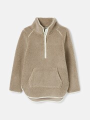 Joules Aldeburgh Grey Half Zip Borg Fleece - Image 9 of 9