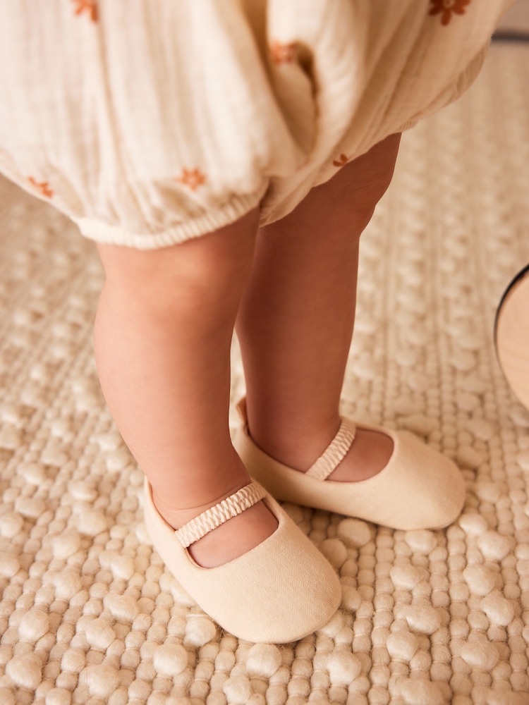 Neutral Ballet Baby Shoes (0-24mths) - Image 1 of 7