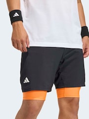adidas Black Club Tennis Climacool 2-In-1 Shorts - Image 4 of 6