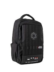 Peers Hardy Black Casual Technical Backpack with Darth Vader-Inspired Design - Image 1 of 7