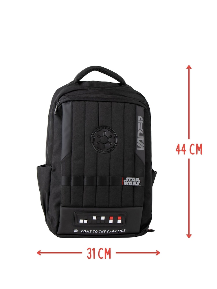 Peers Hardy Black Casual Technical Backpack with Darth Vader-Inspired Design - Image 2 of 7 Peers Hardy Black Casual Technical Backpack with Darth Vader-Inspired Design - Image 2 of 7