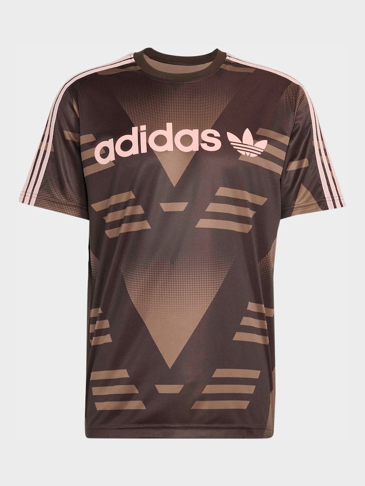 adidas Originals Brown Loose Sponsored Jersey - Image 4 of 4 adidas Originals Brown Loose Sponsored Jersey - Image 4 of 4
