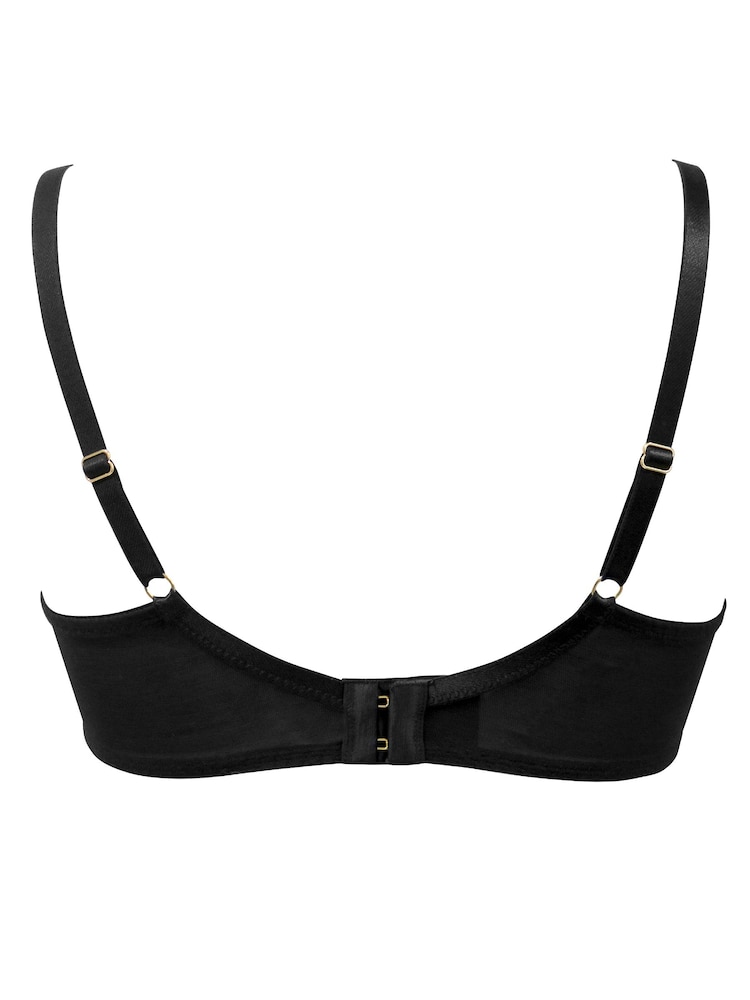 Pour Moi Black Non-Padded India Eyelash Lace Bra - Image 5 of 5