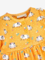 JoJo Maman Bébé Mustard Yellow Guinea Pig Button Front Dress - Image 3 of 4