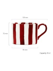 BIA International Set of 2 Red Stripe Mugs - Image 3 of 3
