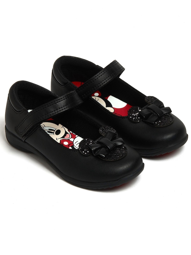 Character Black Minnie Mouse School Shoes - Image 3 of 5