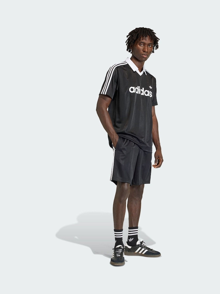 adidas Originals Black Archive Collar Engineered Jersey - Image 1 of 5 adidas Originals Black Archive Collar Engineered Jersey - Image 1 of 5