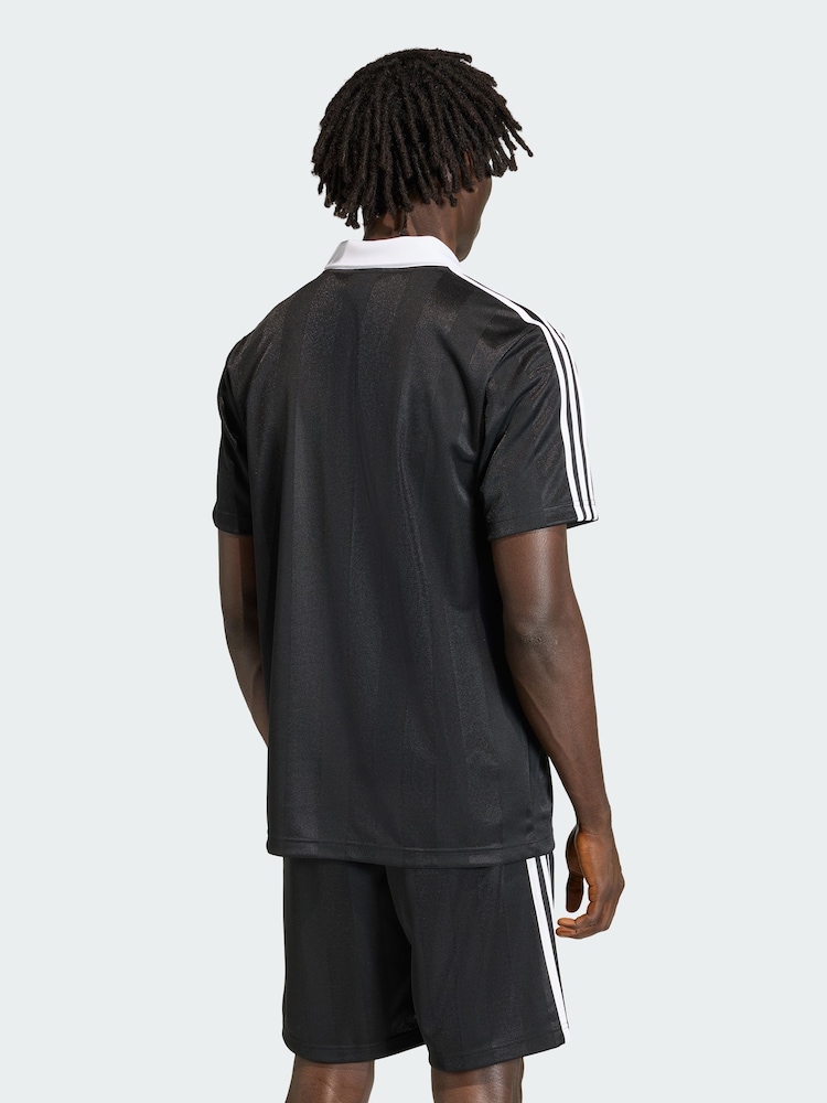 adidas Originals Black Archive Collar Engineered Jersey - Image 2 of 5 adidas Originals Black Archive Collar Engineered Jersey - Image 2 of 5