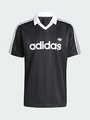 adidas Originals Black Archive Collar Engineered Jersey - Image 5 of 5