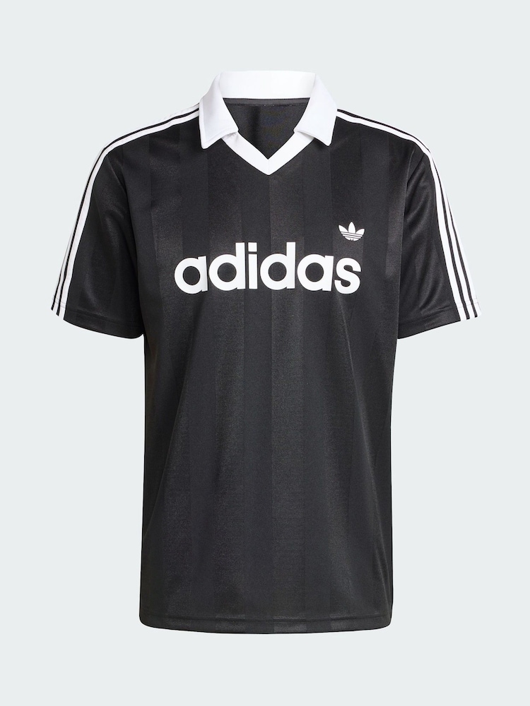 adidas Originals Black Archive Collar Engineered Jersey - Image 5 of 5 adidas Originals Black Archive Collar Engineered Jersey - Image 5 of 5