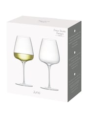 Anton Studio Designs Set of 2 Clear Juno White Wine Spritz Glasses - Image 5 of 5