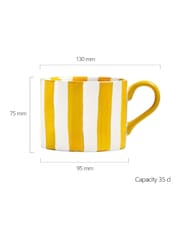 BIA International Set of 2 Yellow Stripe Mugs - Image 3 of 3