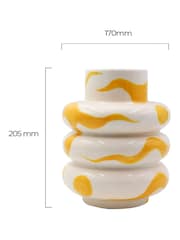 Que Rico Yellow Mariposa Vase Sol Y Sombra - Image 2 of 2