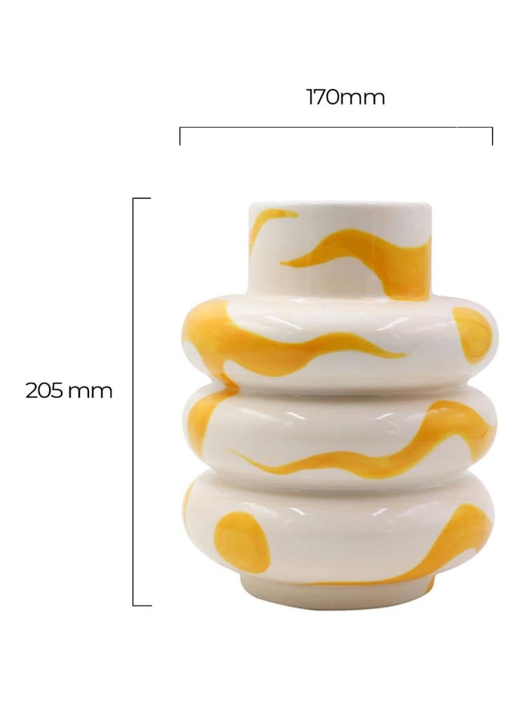 Que Rico Yellow Mariposa Vase Sol Y Sombra - Image 2 of 2