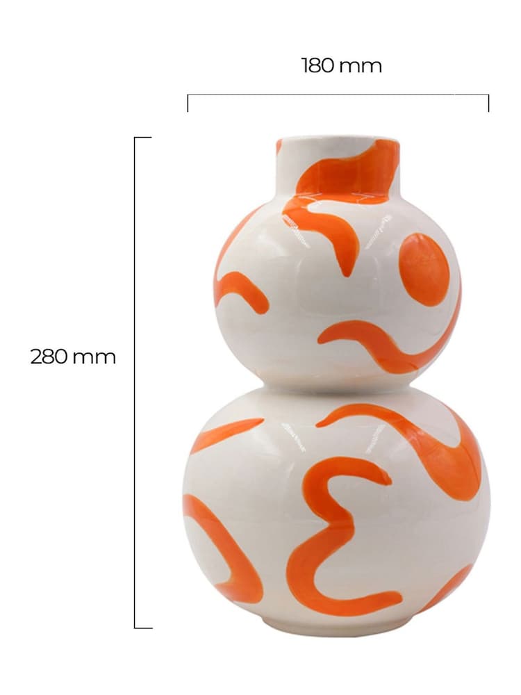 Que Rico Orange Isla  Vase Isla Sol Y Sombra - Image 2 of 2