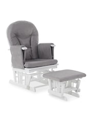 Obaby Grey Reclining Glider Nursing Chair And Stool - Image 2 of 5