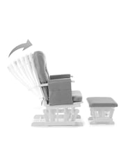Obaby Grey Reclining Glider Nursing Chair And Stool - Image 4 of 5