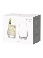 Anton Studio Designs Set of 2 Clear Juno Highball Tumblers - Image 5 of 5