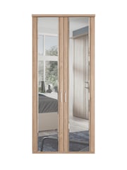 Wiemann Holm Oak Torquay Mirror Double Semi Fitted Wardrobe - Image 3 of 4