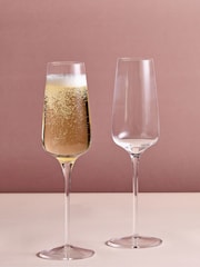 Anton Studio Designs Set of 2 Clear Juno Champagne Flutes - Image 1 of 5