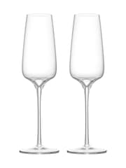 Anton Studio Designs Set of 2 Clear Juno Champagne Flutes - Image 3 of 5