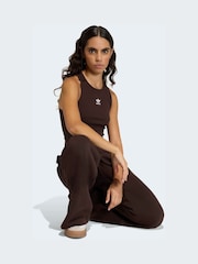 adidas Originals Brown Essentials Wide Leg Trousers - Image 3 of 6