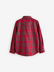 Red Tartan 100% Cotton Long Sleeve Check Shirt (3-16yrs) - Image 6 of 7