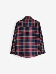 Navy Tartan 100% Cotton Long Sleeve Check Shirt (3-16yrs) - Image 6 of 7