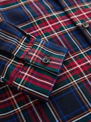 Navy Tartan 100% Cotton Long Sleeve Check Shirt (3-16yrs) - Image 7 of 7