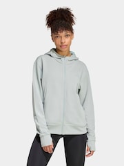 adidas Green Designed 4 Training Full-Zip Hooded Sweatshirt - Image 1 of 6