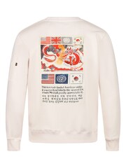 Alpha Industries Dark Olive Green USN Blood Chit 100% Cotton Sweater - Image 4 of 10