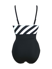 Pour Moi Black High Line V-Neck Control Swimsuit - Image 4 of 4