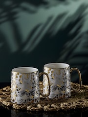 BIA International Set of 2 Gold Giraffe Animal Mugs - Image 1 of 3