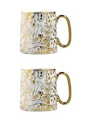BIA International Set of 2 Gold Giraffe Animal Mugs - Image 2 of 3