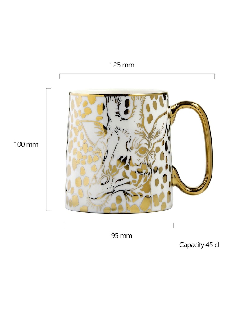 BIA International Set of 2 Gold Giraffe Animal Mugs - Image 3 of 3 BIA International Set of 2 Gold Giraffe Animal Mugs - Image 3 of 3