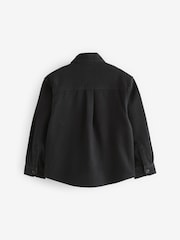 Black Plain 100% Cotton Overshirt (3-16yrs) - Image 5 of 6