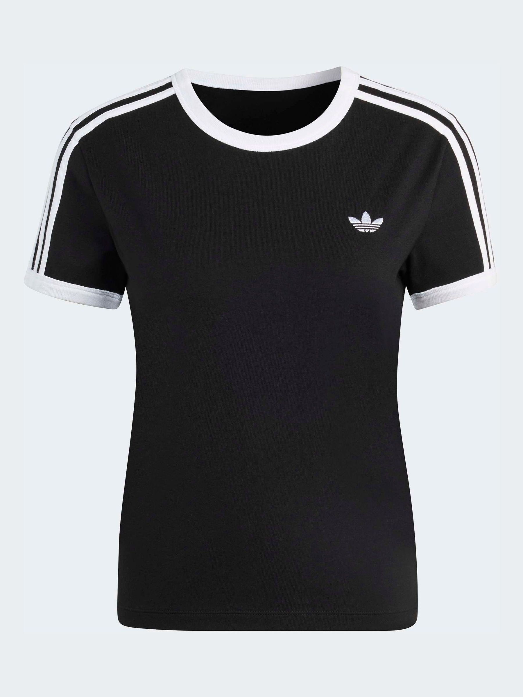 Buy adidas Originals Black 3-Stripes Slim T-Shirt from Next USA