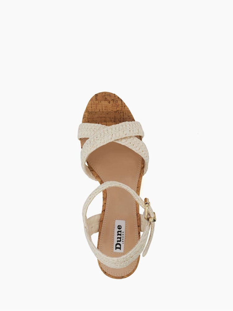 Blanco - Sandalias de tacón alto con cuña y parte superior trenzada Kelisa de Dune London - Imagen 6 de 6 Blanco - Sandalias de tacón alto con cuña y parte superior trenzada Kelisa de Dune London - Imagen 6 de 6
