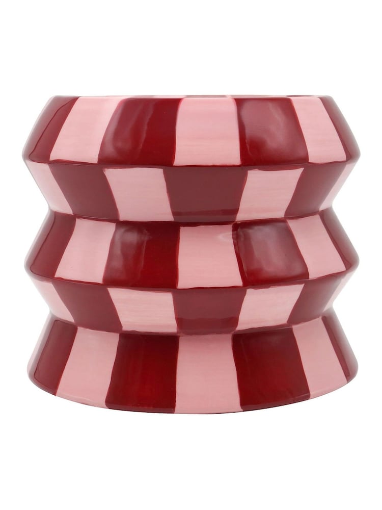 Que Rico Multicoloured Teodora Crazy Squares Plant Pot - Image 2 of 3
