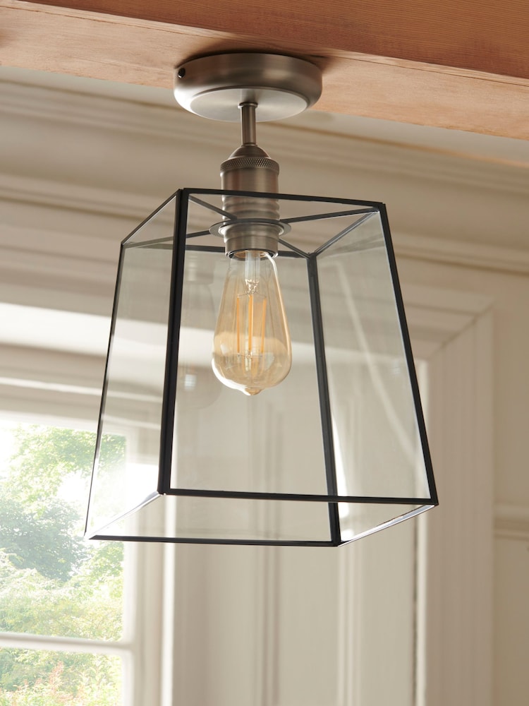 Black Warwick Flush Ceiling Light Fitting - Image 2 of 6
