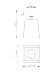 Black Warwick Flush Ceiling Light Fitting - Image 6 of 6