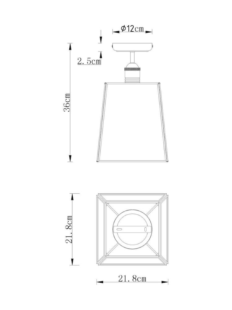 Black Warwick Flush Ceiling Light Fitting - Image 6 of 6