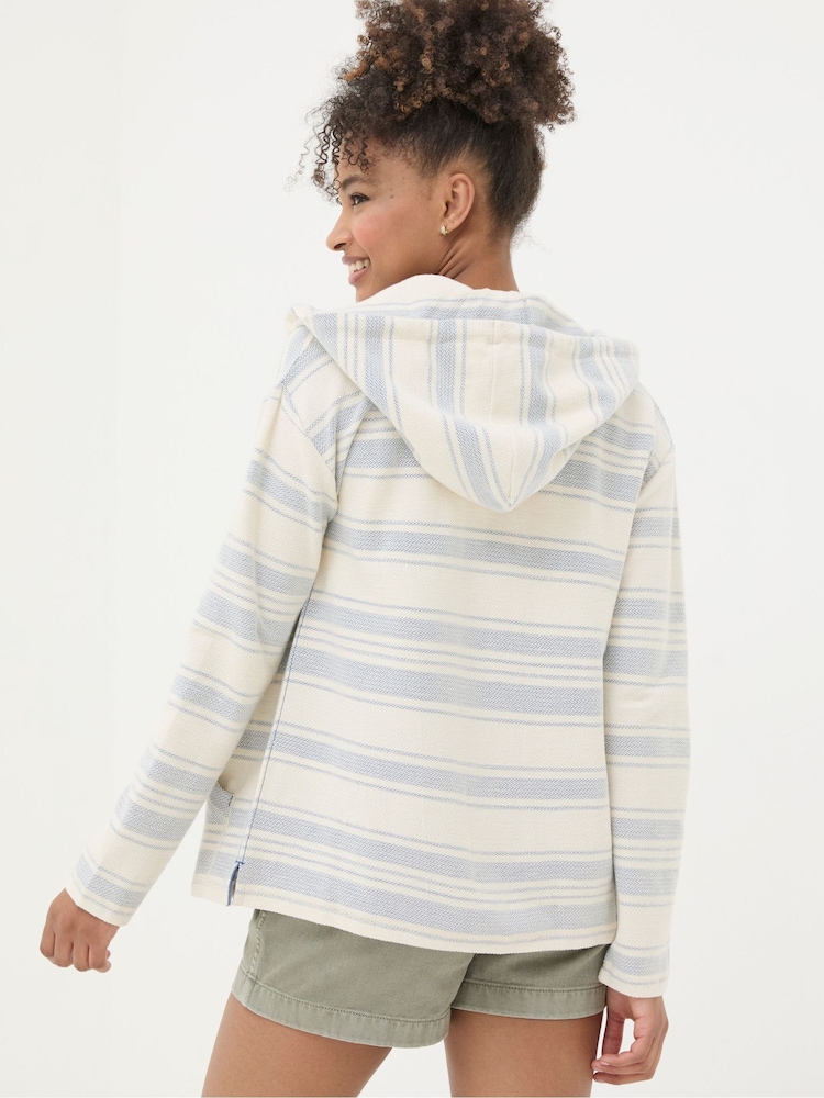 FatFace Multi Daisy Textured Zip Through Hoodie - Image 2 of 5