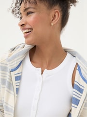 FatFace Multi Daisy Textured Zip Through Hoodie - Image 3 of 5