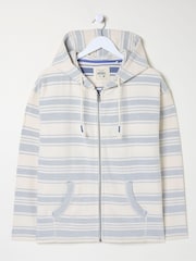 FatFace Multi Daisy Textured Zip Through Hoodie - Image 5 of 5