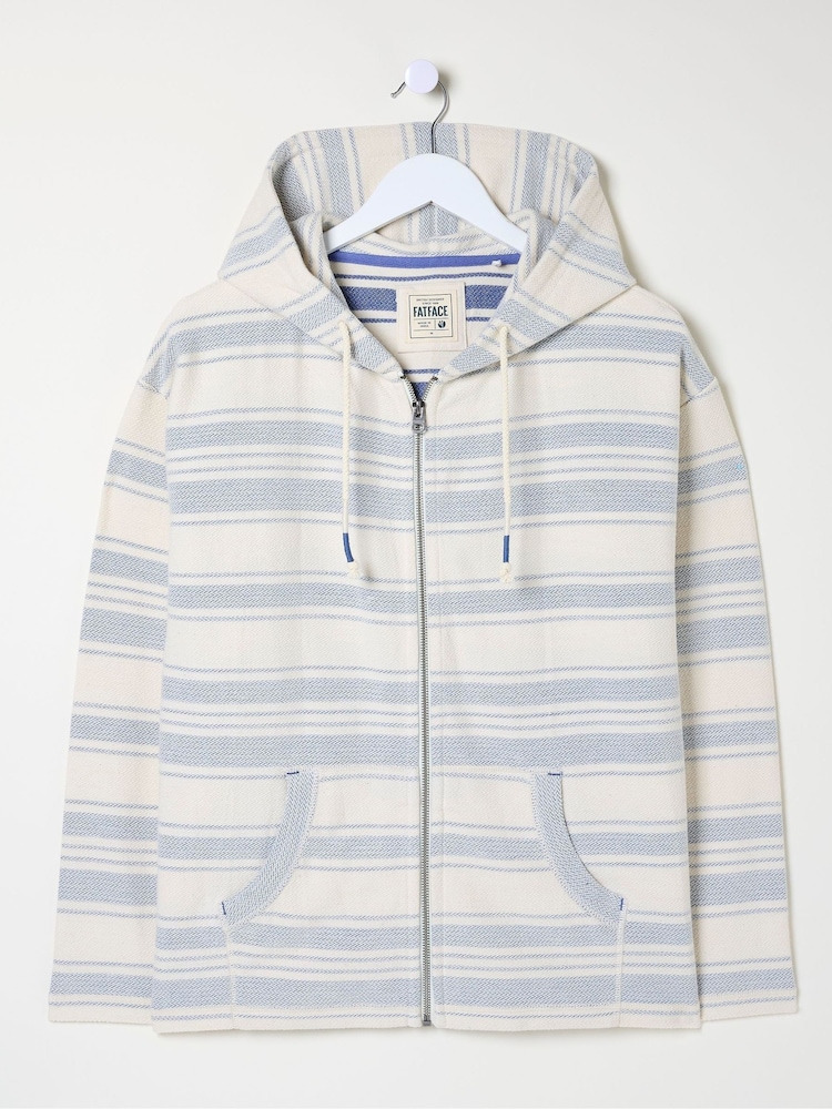 FatFace Multi Daisy Textured Zip Through Hoodie - Image 5 of 5
