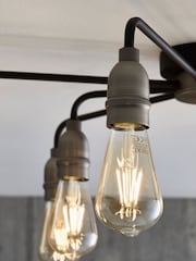 Black Brooklyn 9 Light Flush Ceiling Light - Image 3 of 7