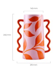 Que Rico MultiColoured Rodrigo Fuego Floral Vase - Image 3 of 3