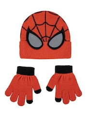 Peers Hardy Red Marvel Spider-Man Beanie Hat and Gloves Set - Image 1 of 3