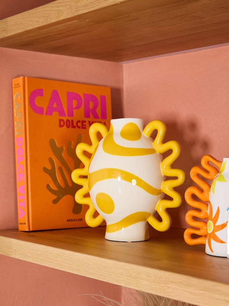 Que Rico Yellow Isabel Sol Y Sombra Vase - Image 1 of 3